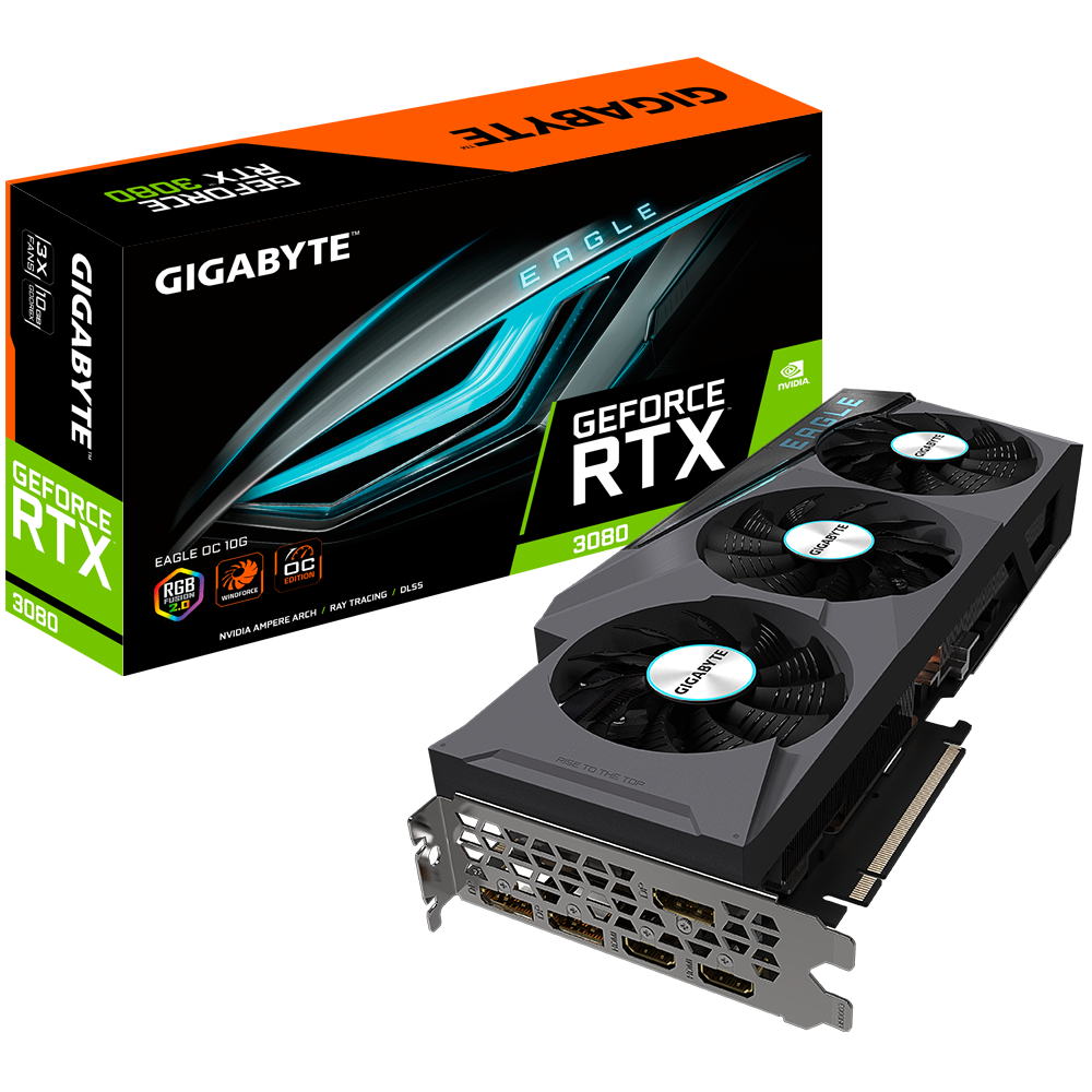 Placa video GIGABYTE GeForce RTX 3080 EAGLE OC LHR 10GB GDDR6X 320-bit