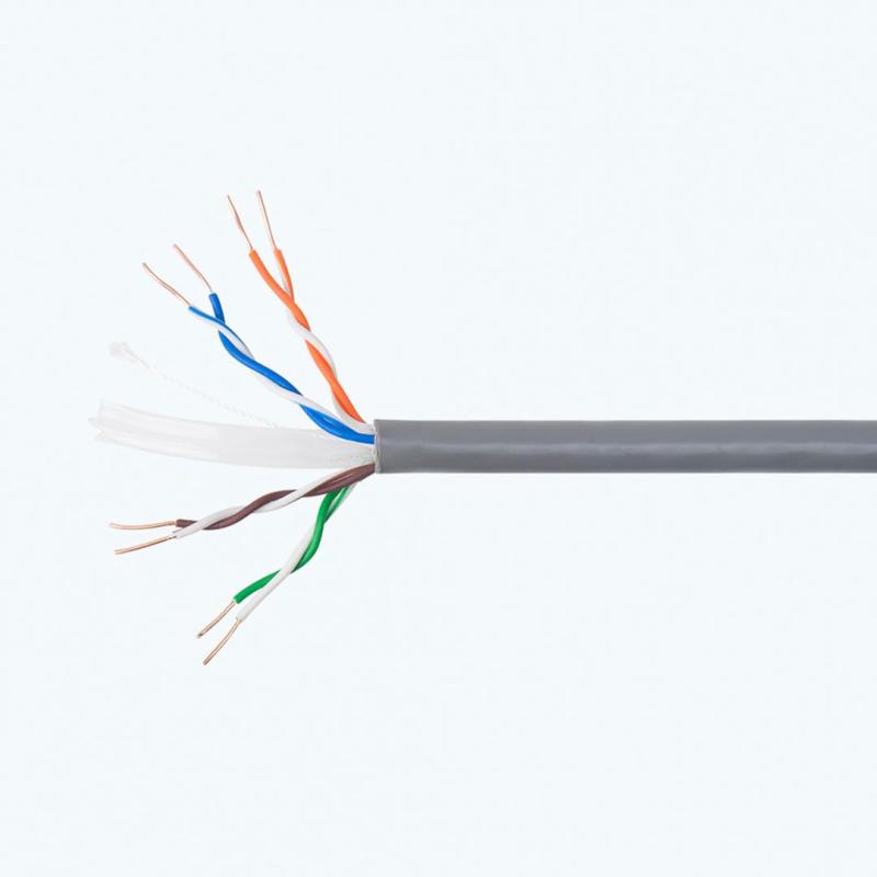 Cablu UTP CAT6 PNI U06 cu 4 perechi pentru internet 1 Gigabit si sisteme de supraveghere Rola 305m