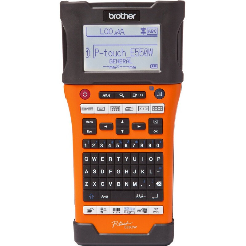 Brother | P-Touch PT-E550W | Viteza de printare 30 mm/sec | rezolutie: 180 DPI| latime imprimare: 18 mm | max 1500 caractere/eticheta |  benzi:TZe