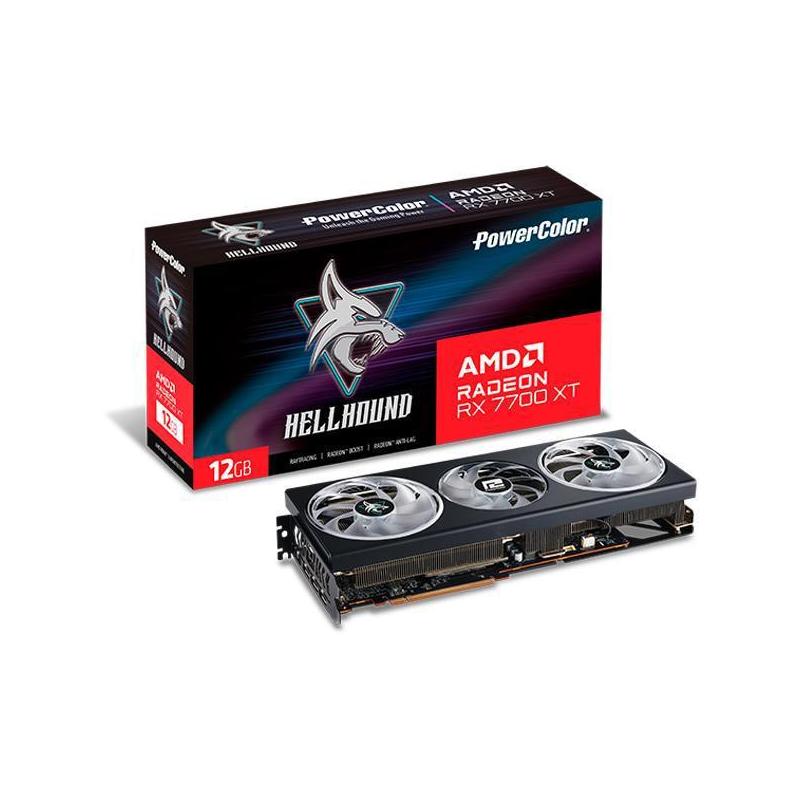 Placa Video POWER COLOR Hellhound AMD Radeon RX 7700 XT 12GB, 192 bit GDDR6, PCIE 4.0, 1x HDMI 3x DP