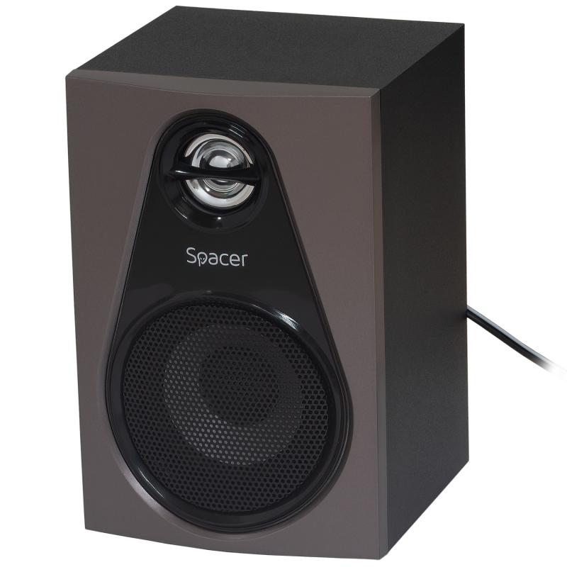 Boxe Spacer 2.1, 30W RMS ( 2x 5W + 20W), alimentare 220V, conectori Bluetooth, USB, Jack 3.5mm, Radio FM, SD, RCA, contine telecomanda wireless, negru