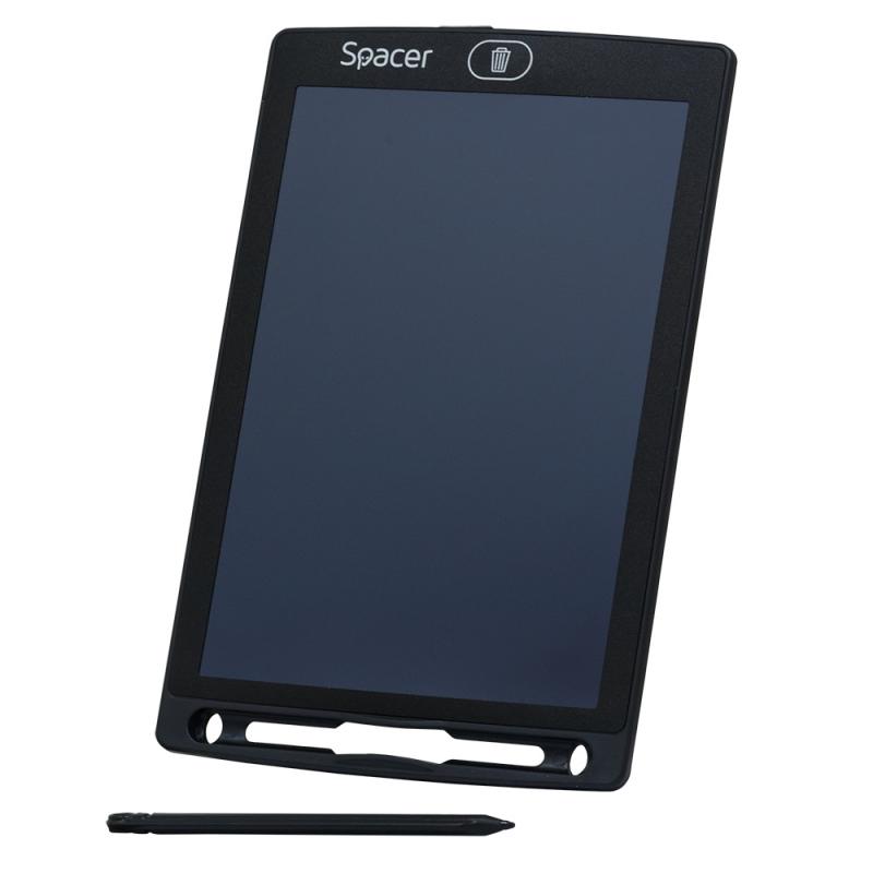 TABLETA LED SPACER pentru scris si desenat, interactiva, e-learning, 8.5 display, black, baterie CR1220 