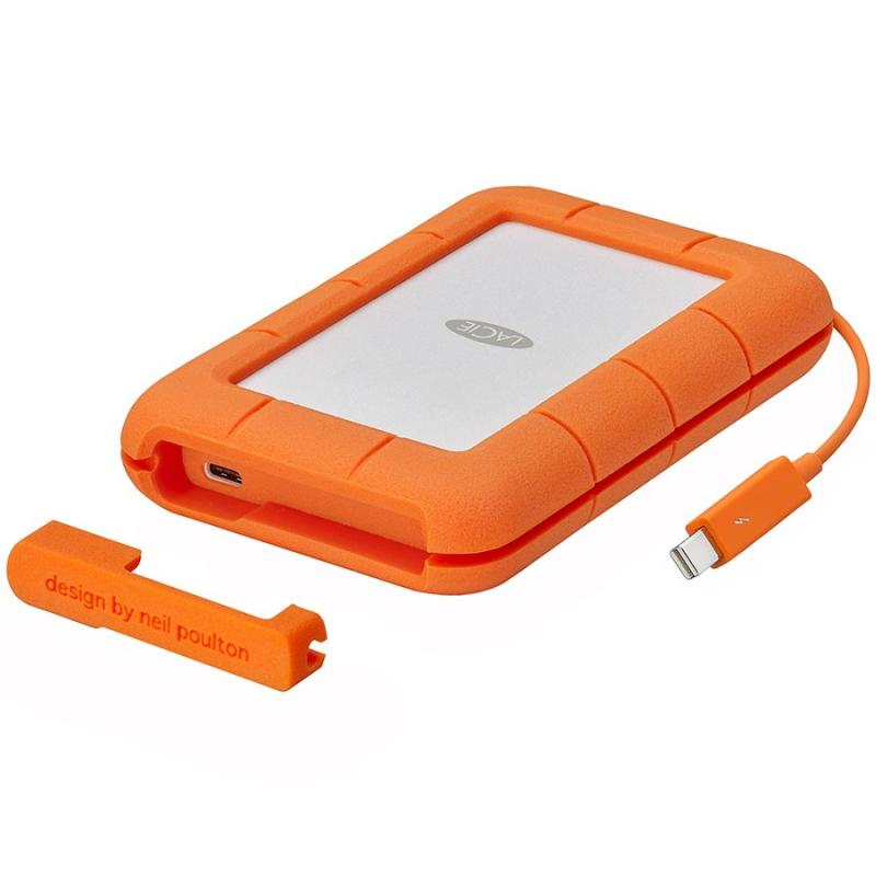 LaCie Rugged Thunderbolt USB-C, 4TB, Protects against drops of up to 1.5 metres, dust, water, being run over by a 1 tonne car-EOL->STFR5000800