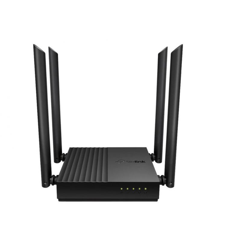 Router Wireless TP-Link ARCHER C64, standarde wireess: IEEE 802.11ac/n/a 5 GHz, IEEE 802.11n/b/g 2.4 GHz, viteza: 5 GHz: 867 Mbps (802.11ac), 2.4 GHz: 400 Mbps (802.11n), 4 × antene fixe de înaltă performanță, MU-MIMO, Processor:1.2 GHz CPU, interfata: 1 