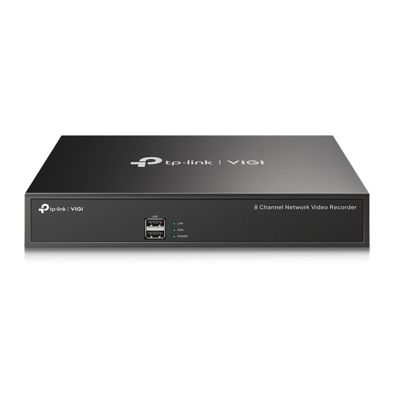TP-LINK VIGI 8 CHANNEL Network video recorder, VIGI NVR1008H, latime de banda 80 Mbps, 8 canale IP, rezolutie: pana la 8MP, format: H.265+/H.265/ H.264+/H.264, suporta 1 HDD SATA de pana la 10TB